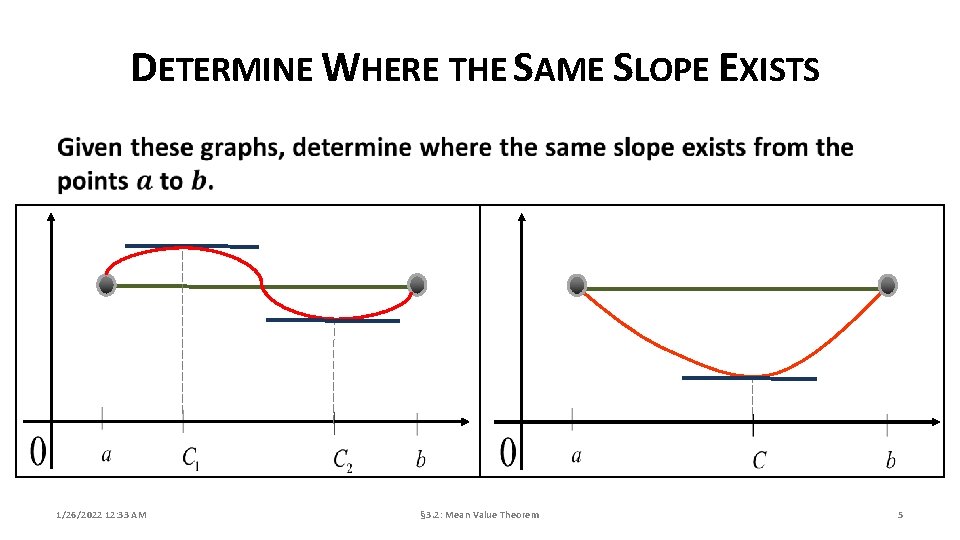 DETERMINE WHERE THE SAME SLOPE EXISTS 1/26/2022 12: 33 AM § 3. 2: Mean DETERMINE WHERE THE SAME SLOPE EXISTS 1/26/2022 12: 33 AM § 3. 2: Mean