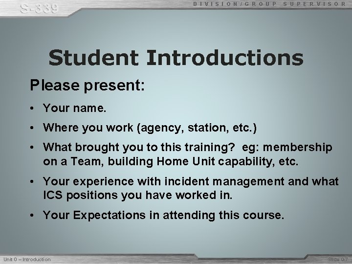 D I V I S I O N / G R O U P