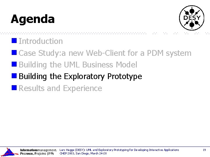 Agenda g Introduction g Case Study: a new Web-Client for a PDM system g