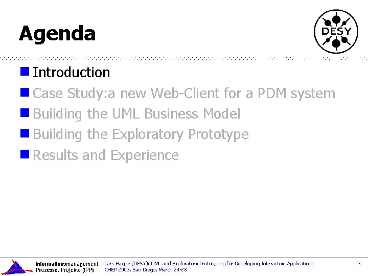 Agenda g Introduction g Case Study: a new Web-Client for a PDM system g