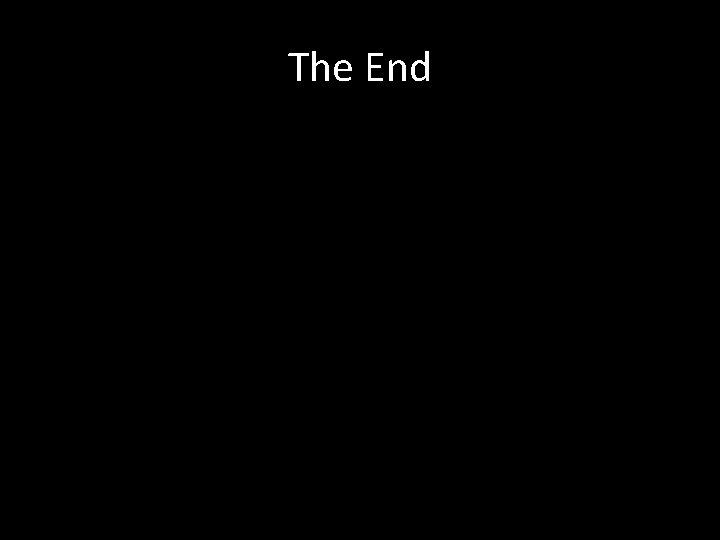 The End 