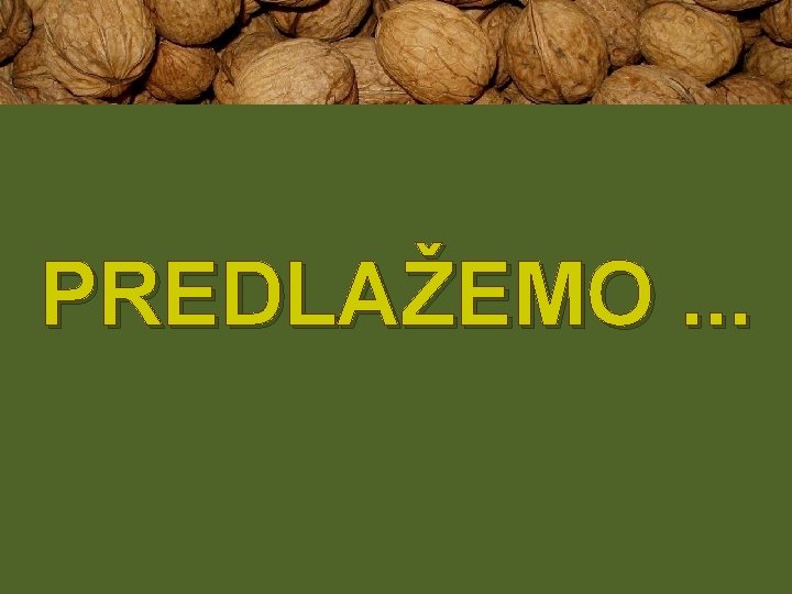 PREDLAŽEMO. . . 