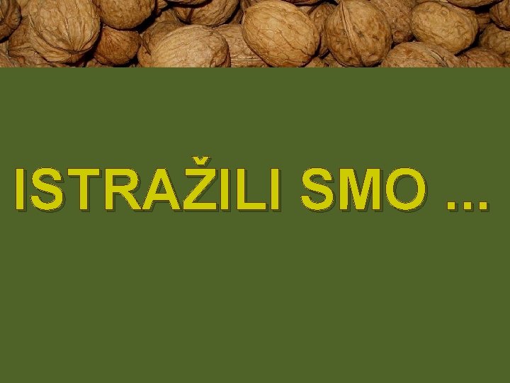 ISTRAŽILI SMO. . . 