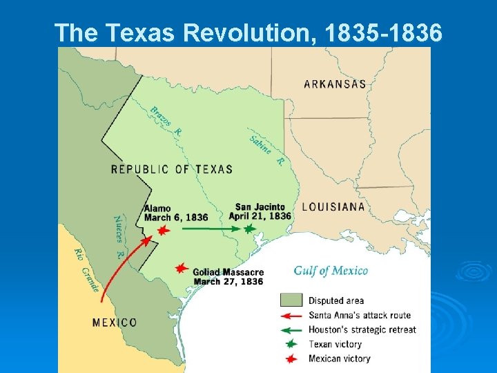 The Texas Revolution, 1835 -1836 