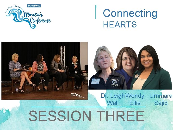 Connecting HEARTS Dr. Leigh Wendy Ummara Ellis Wall Sajid SESSION THREE 