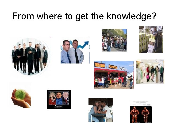 From where to get the knowledge? 