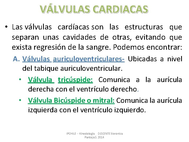 VÁLVULAS CARDIACAS • Las válvulas cardíacas son las estructuras que separan unas cavidades de