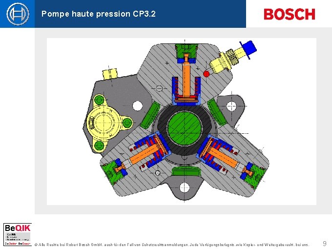 Pompe haute pression CP 3. 2 © Alle Rechte bei Robert Bosch Gmb. H, Pompe haute pression CP 3. 2 © Alle Rechte bei Robert Bosch Gmb. H,
