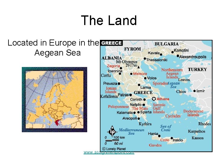 The Land Located in Europe in the Aegean Sea www. assignmentpoint. com 