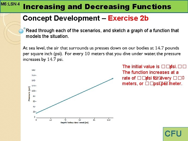 M 6: LSN 4 Increasing and Decreasing Functions Concept Development – Exercise 2 b