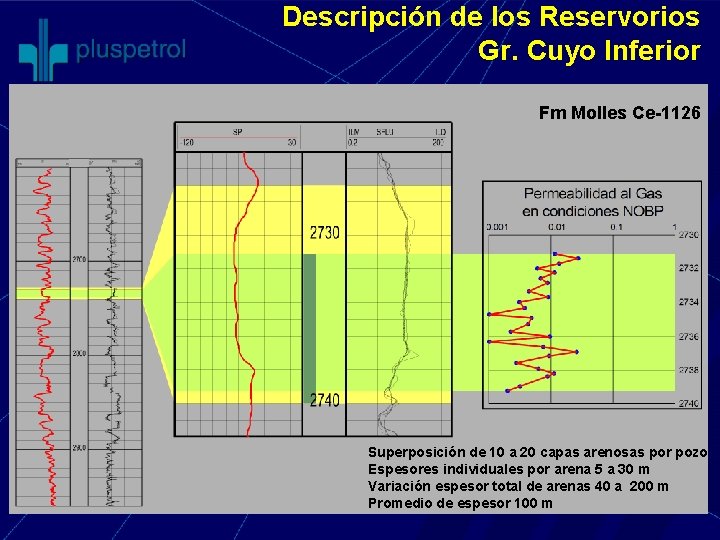 Descripción de los Reservorios Gr. Cuyo Inferior Fm Molles Ce-1126 Superposición de 10 a
