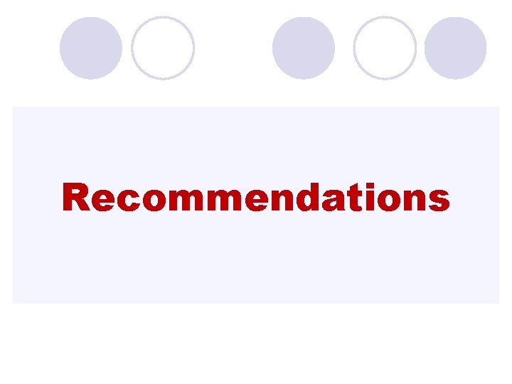 Recommendations 
