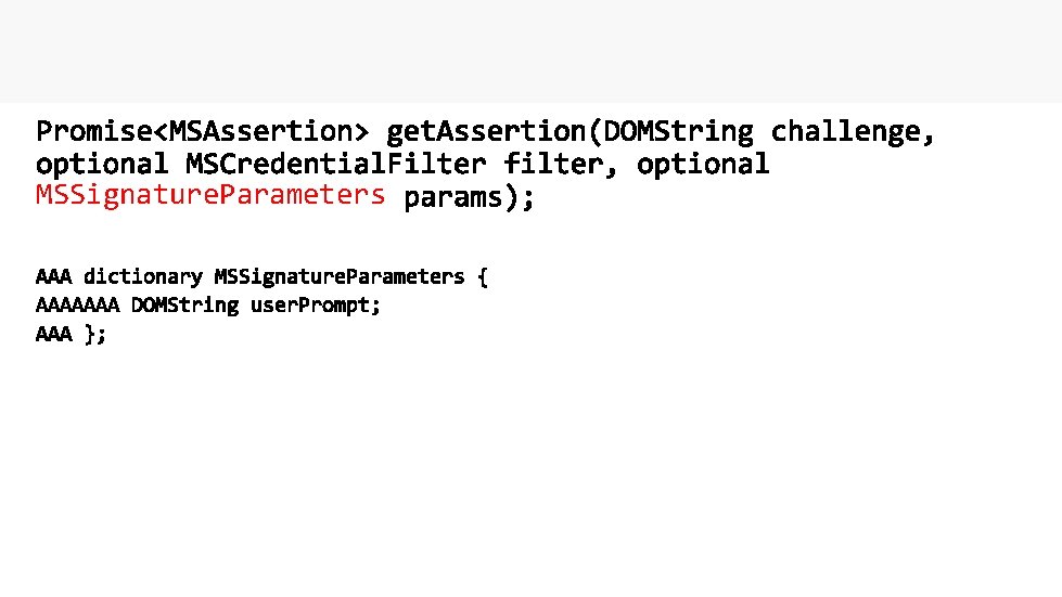 MSSignature. Parameters 