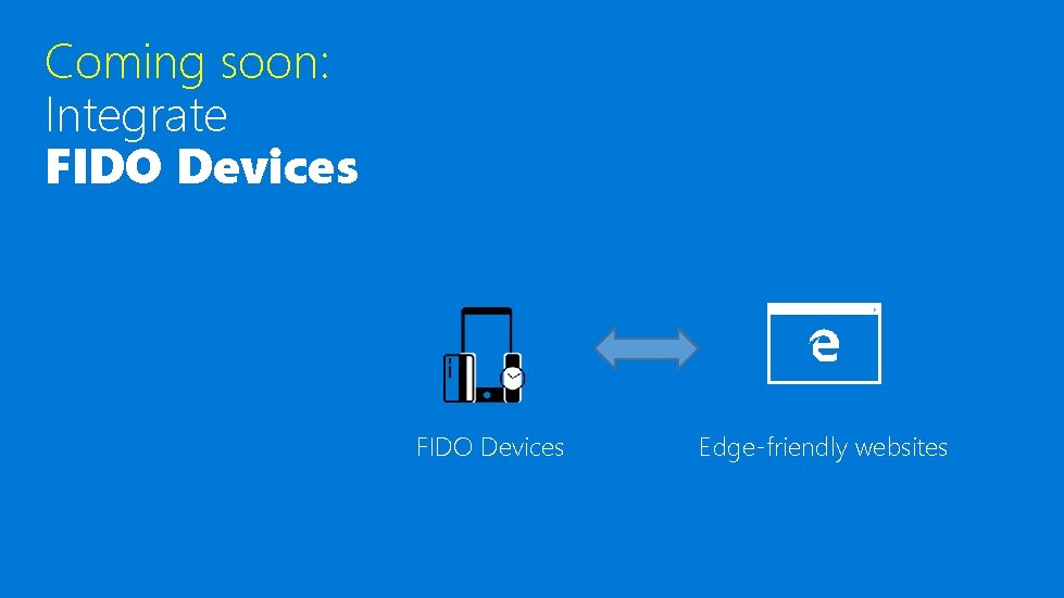Coming soon: Integrate FIDO Devices X FIDO Devices Edge-friendly websites 
