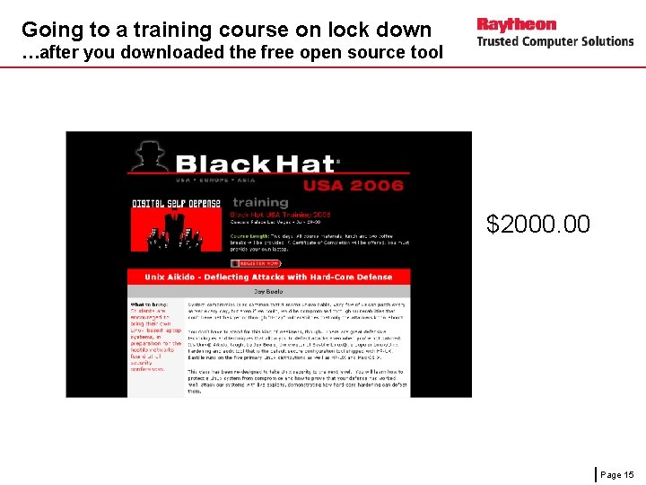 Going to a training course on lock down …after you downloaded the free open