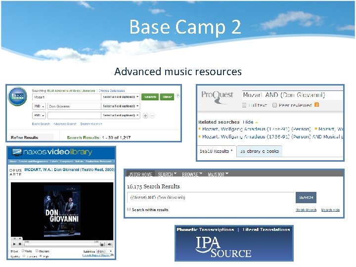 Base Camp 2 Advanced music resources 