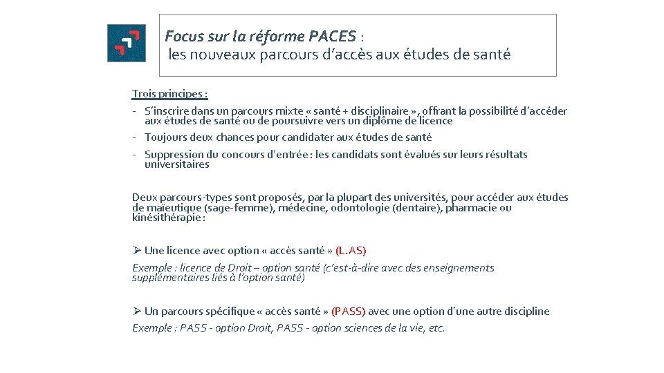 Focus sur la réforme PACES : les nouveaux parcours d’accès aux études de santé