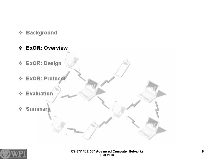 v Background v Ex. OR: Overview v Ex. OR: Design v Ex. OR: Protocol