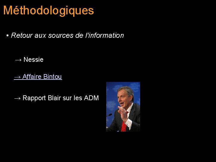 Méthodologiques • Retour aux sources de l'information → Nessie → Affaire Bintou → Rapport