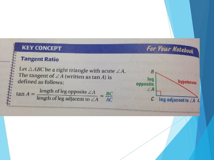 EXAMPLE 1 Find tangent ratios Find tan S