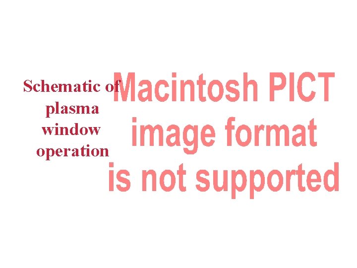 Schematic of plasma window operation 
