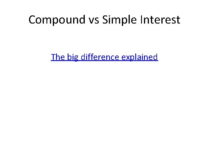 Compound vs Simple Interest The big difference explained 