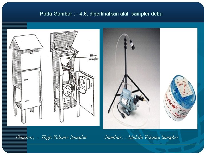 Pada Gambar : - 4. 8, diperlihatkan alat sampler debu Gambar, - High Volume Pada Gambar : - 4. 8, diperlihatkan alat sampler debu Gambar, - High Volume
