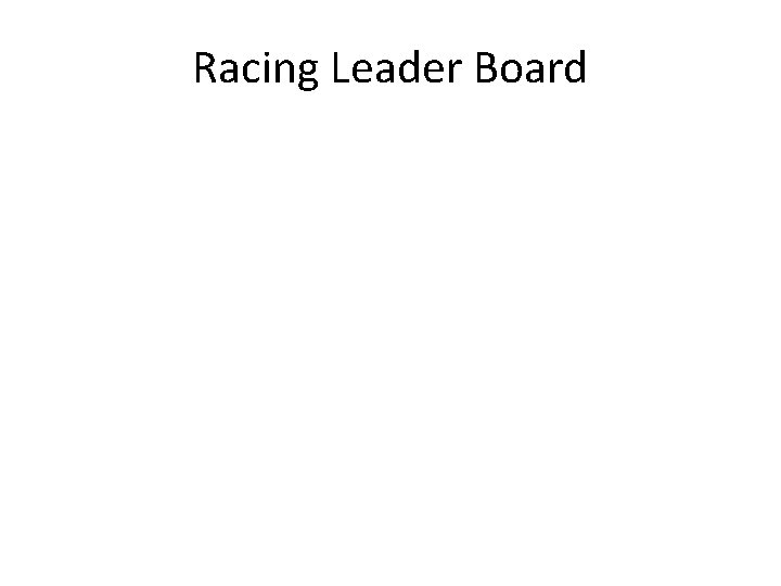 Racing Leader Board 