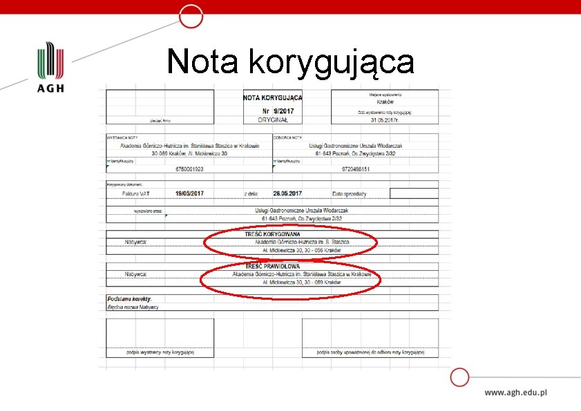 Nota korygująca 