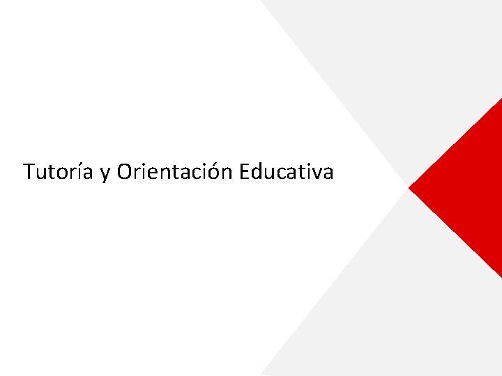 Tutoría y Orientación Educativa 