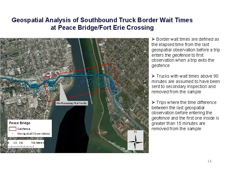 Geospatial Analysis of Southbound Truck Border Wait Times at Peace Bridge/Fort Erie Crossing Ø