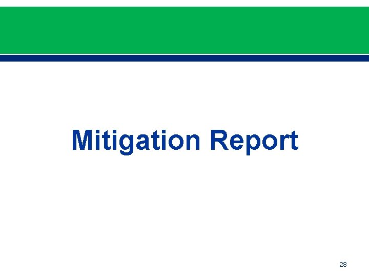 Mitigation Report 28 