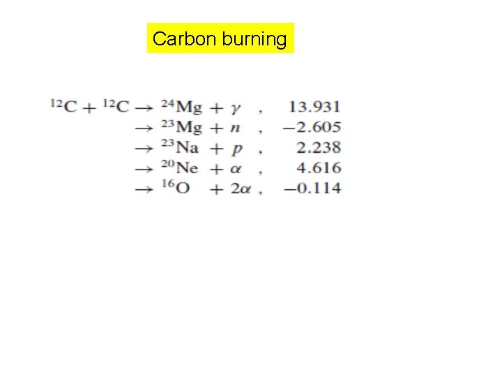 Carbon burning 