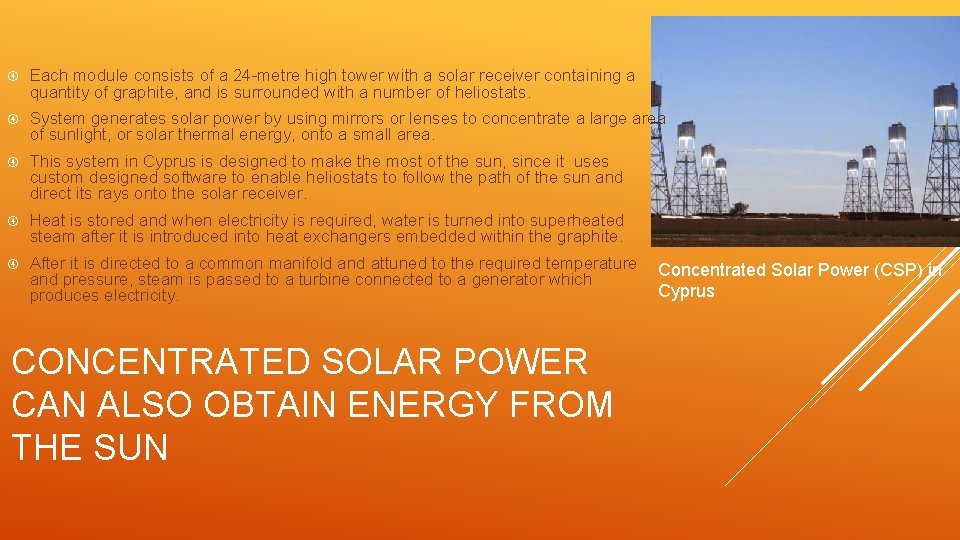  Each module consists of a 24 -metre high tower with a solar receiver