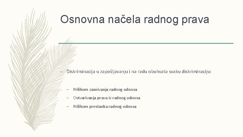 Osnovna načela radnog prava – Diskriminacija u zapošljavanju i na radu obuhvata svaku diskriminaciju: