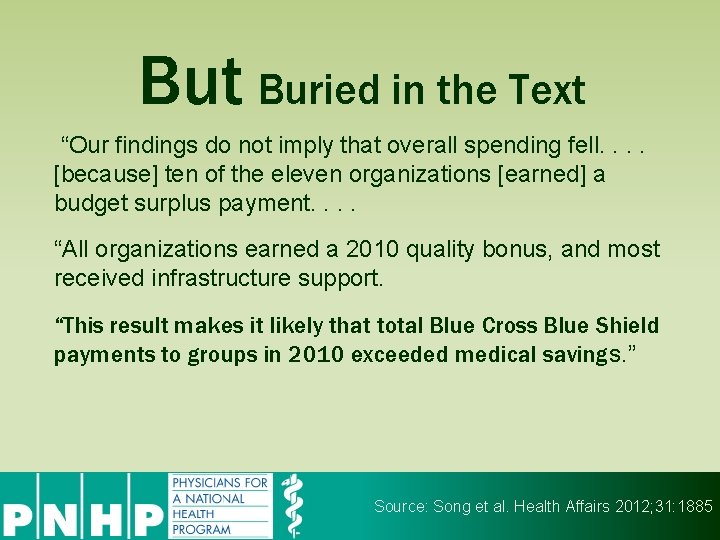 But Buried in the Text “Our findings do not imply that overall spending fell.