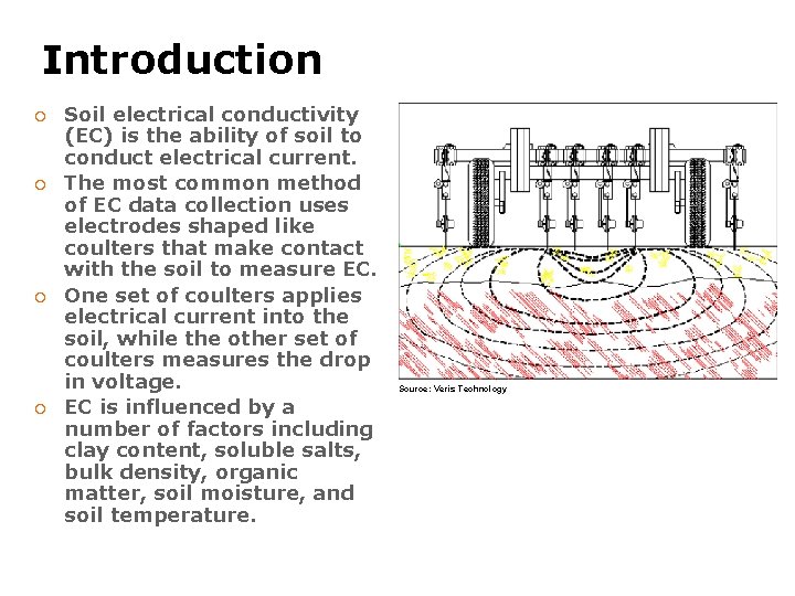 Introduction ¡ ¡ Soil electrical conductivity (EC) is the ability of soil to conduct Introduction ¡ ¡ Soil electrical conductivity (EC) is the ability of soil to conduct