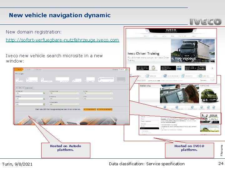 New vehicle navigation dynamic New domain registration: http: //sofort-verfuegbare-nutzfahrzeuge. iveco. com Hosted on Autodo