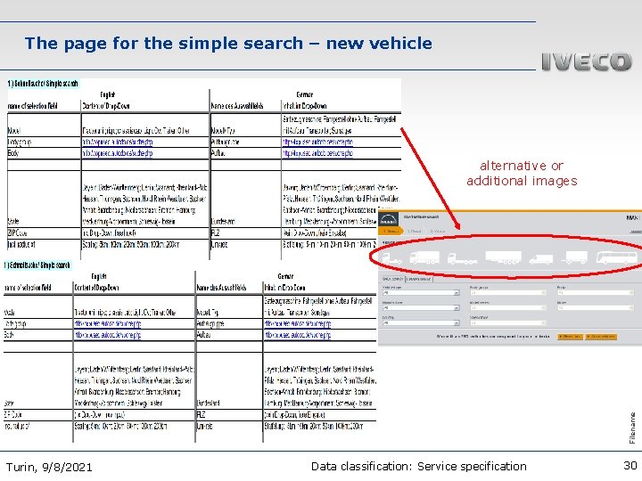 The page for the simple search – new vehicle Filename alternative or additional images