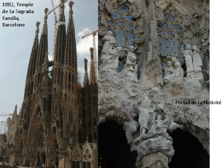 1882, Temple de La Sagrada Familia, Barcelone Portail de la Nativité 