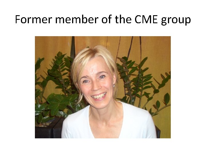 Former member of the CME group 