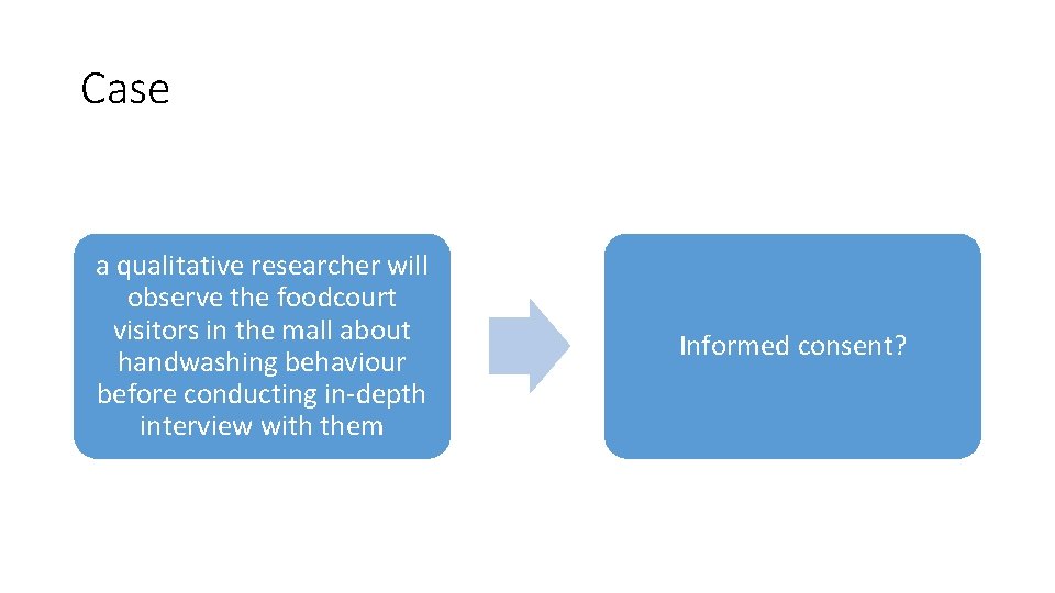 Case a qualitative researcher will observe the foodcourt visitors in the mall about handwashing