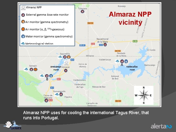 Almaraz NPP vicinity Almaraz NPP uses for cooling the international Tagus River, that runs