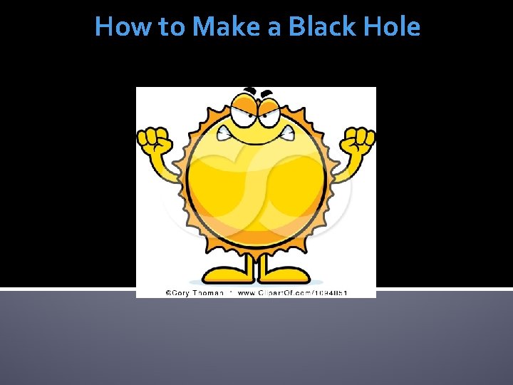 How to Make a Black Hole 