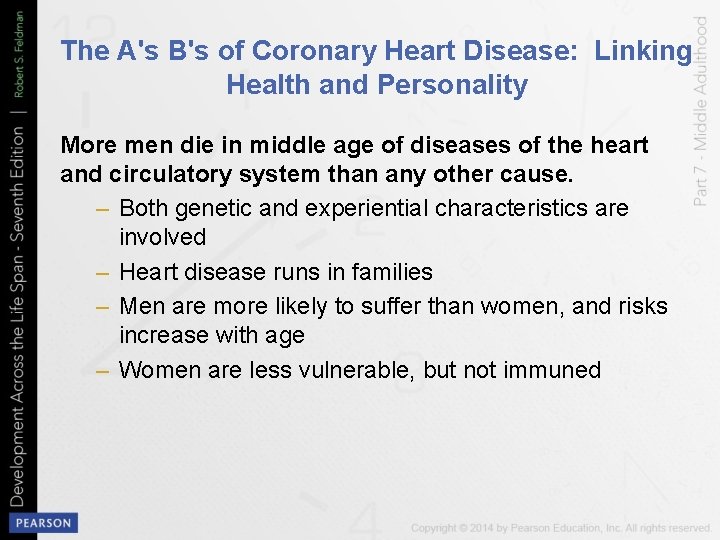 The A's B's of Coronary Heart Disease: Linking Health and Personality More men die
