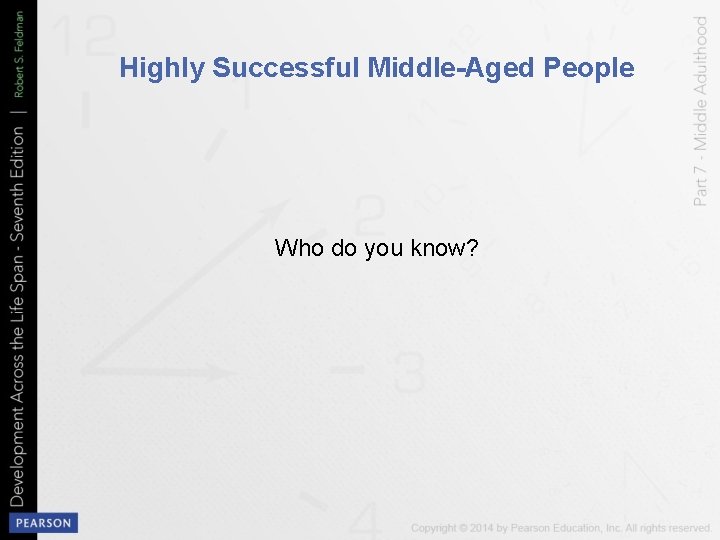 Highly Successful Middle-Aged People Who do you know? 