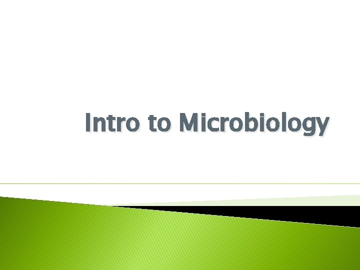 Intro to Microbiology 