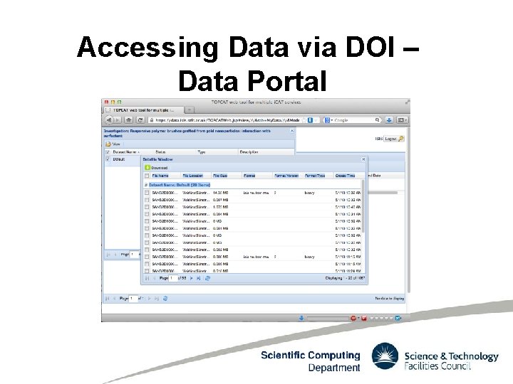 Accessing Data via DOI – Data Portal 