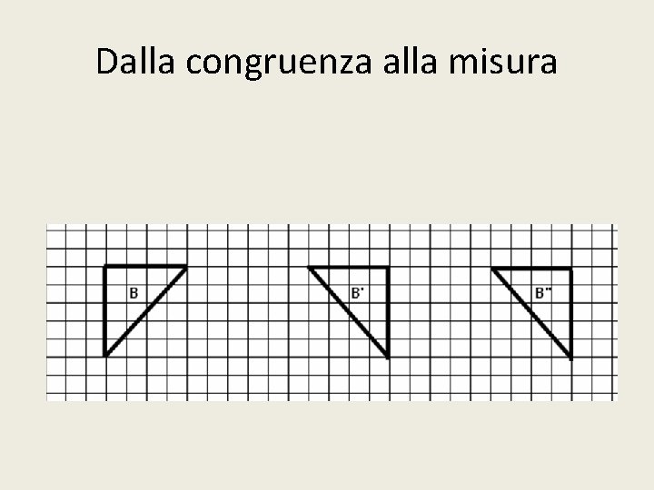 Dalla congruenza alla misura 