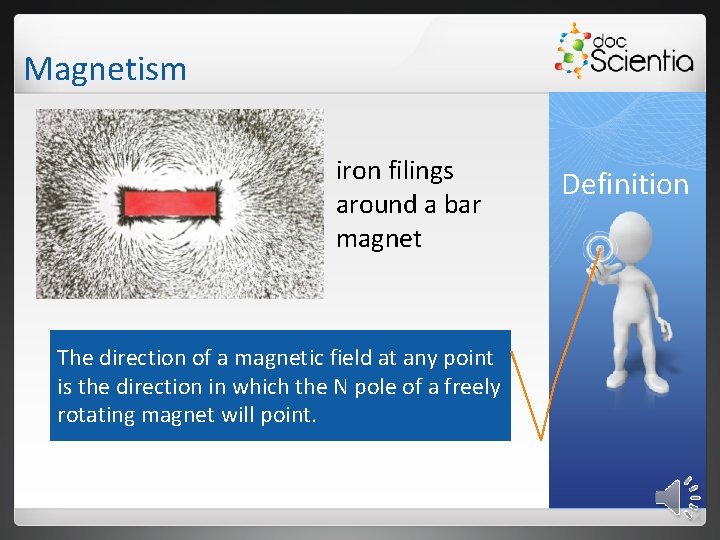 Magnetism iron filings around a bar magnet The direction of a magnetic field at